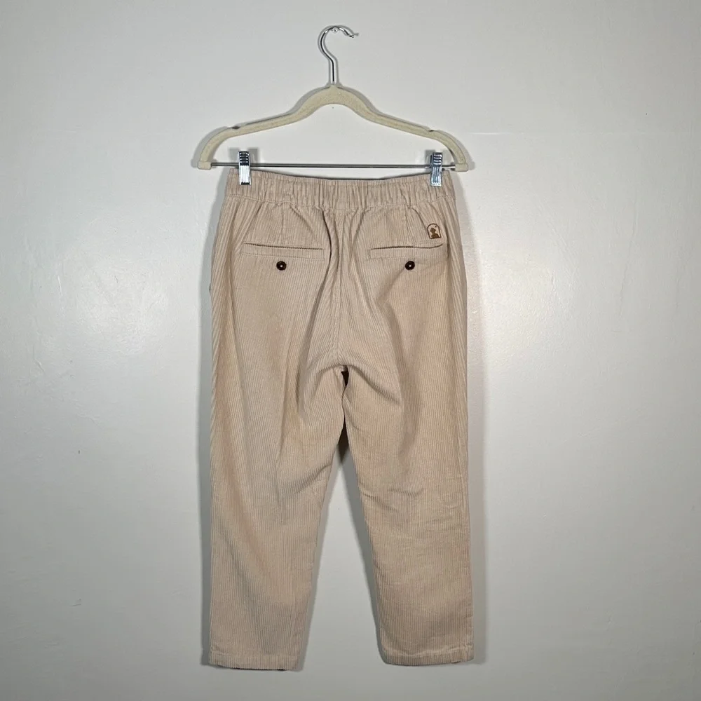 Dandy Del Mar XS Cotton Drawstring Corduroy Pants Beige Made in Italy
